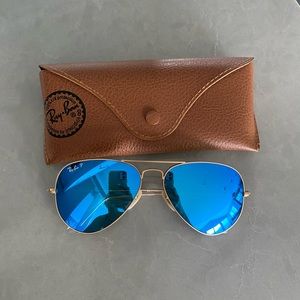 Ray Ban Aviator Flash Lens Polarized Sunglasses
